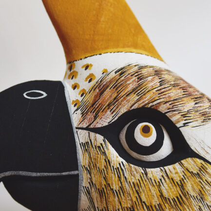 Masque Perroquet en bois