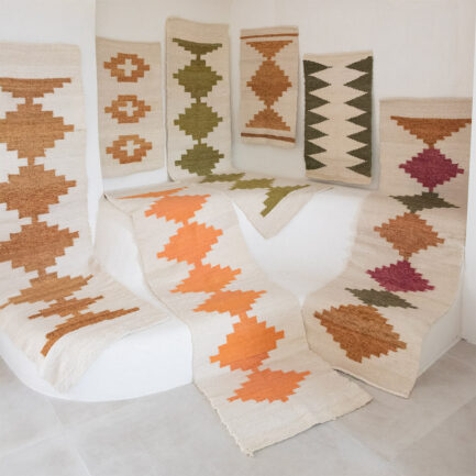 Tapis de couloir abricot