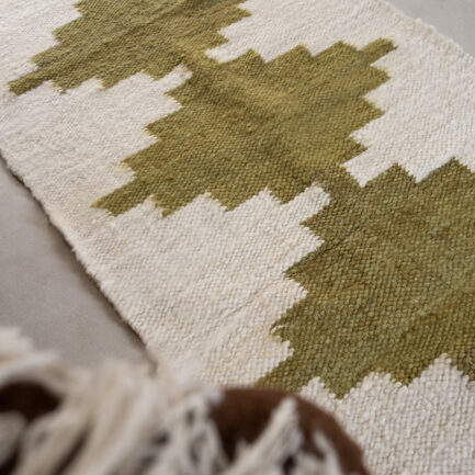 Tapis de couloir olive