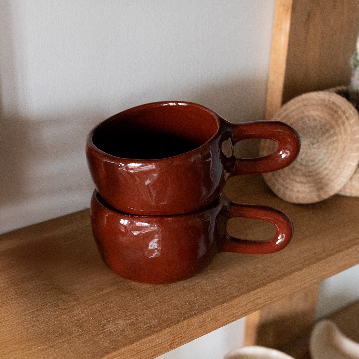 Tasse en céramique marron glacé Finca Home